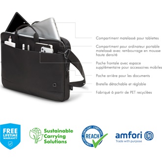 Dicota Eco Slim Case Motion Black 12-13,3" notebook oldaltáska fekete