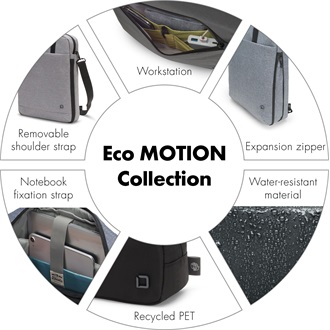 Dicota Eco Slim Case Motion Black 12-13,3" notebook oldaltáska fekete