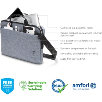 Dicota Eco Slim Case Motion Blue Denim 14-15,6" notebook oldaltáska kék