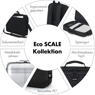 Dicota Eco Top Traveller Scale 12-14,1" notebook oldaltáska fekete