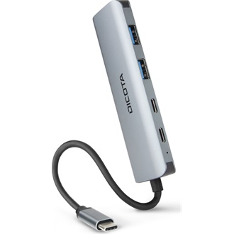 Dicota Highspeed 4-portos USB-C hub ezüst