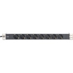 Digitus 1U 8db villásdugó CEE 7/3 (EU) rack elosztó PDU 2m fekete