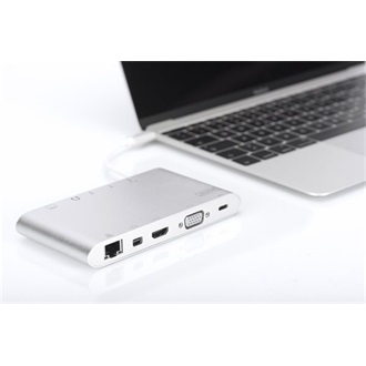 Digitus DA-70861 11-port USB-C dokkoló fehér
