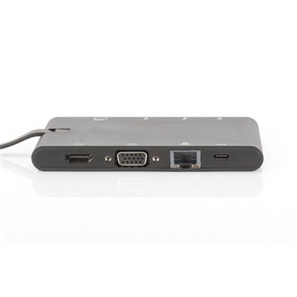 Digitus DA-70865 9-port USB-C dokkoló szürke