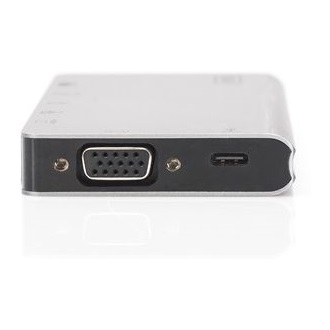 Digitus DA-70866 8-port USB-C dokkoló ezüst