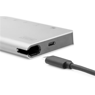 Digitus DA-70866 8-port USB-C dokkoló ezüst