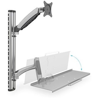 Digitus DA-90354 27" monitor tartó asztalra ezüst + billentyűzet tartó
