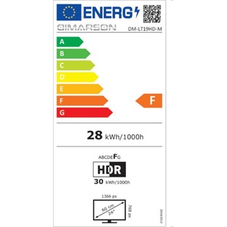 Dimarson DM-LT19HD-M 19" LED monitor-TV fekete