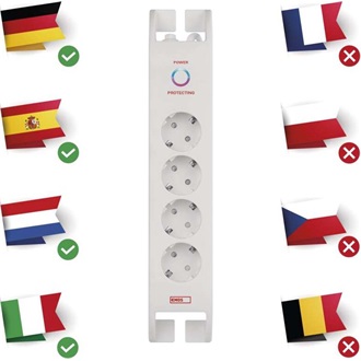 EMOS P54212 2m 900J SCHUKO 4 csatlakozós túlfeszültség védett elosztó