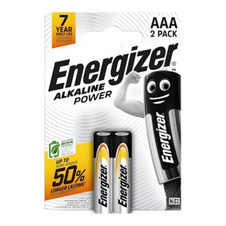 ENERGIZER ALKALINE POWER tartós elem (AAA, LR03, 1.5V, alkáli) 2db/csomag