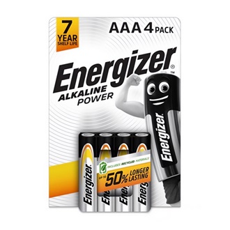 ENERGIZER ALKALINE POWER tartós elem (AAA, LR03, 1.5V, alkáli) 4db/csomag