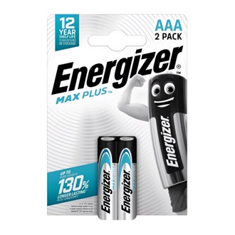 ENERGIZER MAX PLUS tartós elem (AAA, LR03, 1.5V, alkáli) 2db/csomag