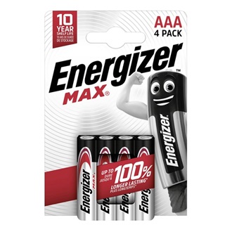 ENERGIZER MAX tartós elem (AAA, LR03, 1.5V, alkáli) 4db/csomag