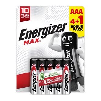 ENERGIZER MAX tartós elem (AAA, LR03, 1.5V, alkáli) 5db/csomag