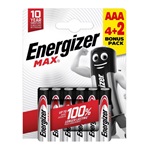 ENERGIZER MAX tartós elem (AAA, LR03, 1.5V, alkáli) 6db/csomag
