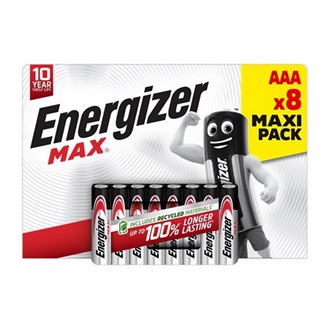 ENERGIZER MAX tartós elem (AAA, LR03, 1.5V, alkáli) 8db/csomag