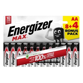 ENERGIZER MAX tartós elem (AA, LR06, 1.5V, alkáli) 12db/csomag