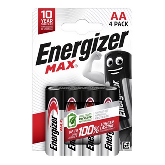 ENERGIZER MAX tartós elem (AA, LR06, 1.5V, alkáli) 4db/csomag