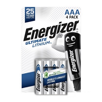 ENERGIZER ULTIMATE LITHIUM tartós elem (AAA, LR03, 1.5V, lítium) 4db/csomag