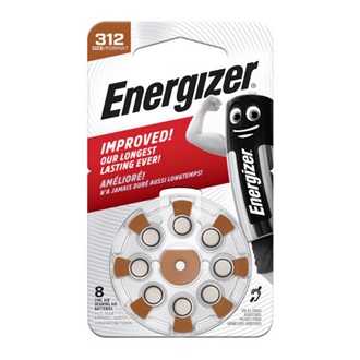 ENERGIZER elem (ZA312, PR41, 1.4V, cink-levegő, hallókészülékhez való) 8db/csomag