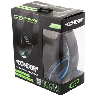 Esperanza Condor 2.0 gaming headset kék