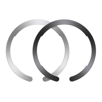 ESR HALOLOCK öntapadós fémlap 2db (mágneses autós tartóhoz ideális, kör alakú) FEKETE/SZÜRKE