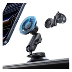 ESR OMNILOCK autós tartó (műszerfalra, szélvédőre, öntapadó, állítható, 360°, mágneses) FEKETE