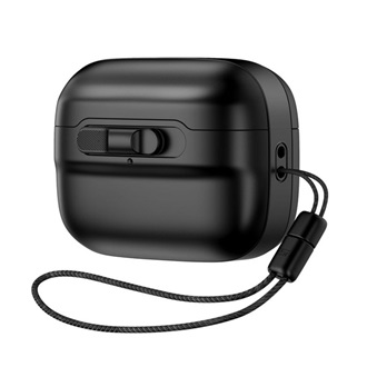 ESR PULSE HALOLOCK műanyag tok (ütésállóság, kézpánt, MagSafe) FEKETE Apple AirPods Pro 1/2