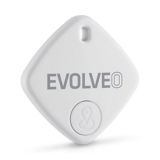 EVOLVEO TRACKTAG bluetooth nyomkövető (kulcstartóra, táskára, valós idejű nyomkövetés, iOS kompatibilis) FEHÉR