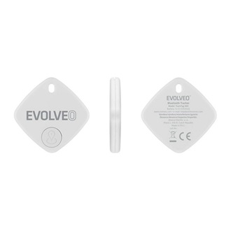 EVOLVEO TRACKTAG bluetooth nyomkövető (kulcstartóra, táskára, valós idejű nyomkövetés, iOS kompatibilis) FEHÉR