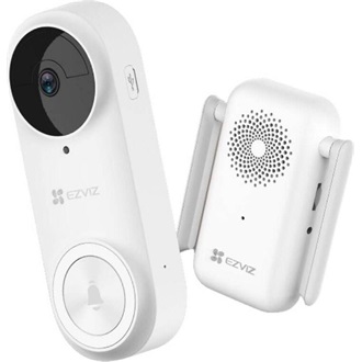 EZVIZ Videós ajtócsengő készlet 176° kamerával DB2 2K (3MP), WiFi, 5200mAh akku, PIR, IR, H.265, riasztó funkció