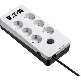 Eaton PB6D Protection Box 6db villásdugó CEE 7/3 (EU) elosztó 1.5m fehér-fekete