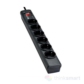 Eaton PS6TD Protection Strip 6db villásdugó CEE 7/3 (EU) elosztó 1m fekete