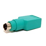 OEM PS/2 -> USB-A 2.0 M/F adapter zöld