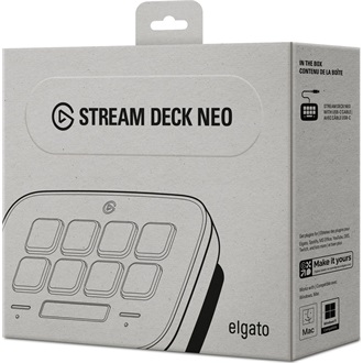 Elgato Stream Deck Neo USB-C gaming streaming vezérlőpanel fehér