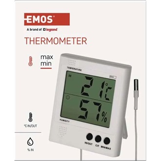 Emos E8471 szondával és páratartalom mérővel vezetékes digitális hőmérő