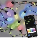 Emos GoSmart 15x parti izzók, 15 m, kültéri és beltéri, RGBIC WiFi LED fényfüzér