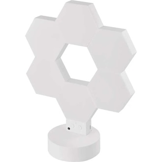 Emos GoSmart Hexagon fehér, 6 részből álló, RGBIC dimmelhető, WiFi LED asztali lámpa