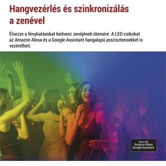 Emos GoSmart NEON fehér, 3 m, 24 W, RGBIC dimmelhető, WiFi LED szalag