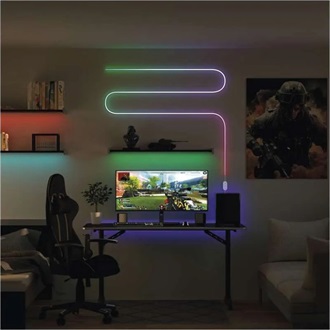 Emos GoSmart NEON fehér, 3 m, 24 W, RGBIC dimmelhető, WiFi LED szalag
