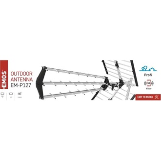 Emos J0907 PROFI EM-P127, DVB-T2, LTE/4G/5G szűrő kültéri antenna