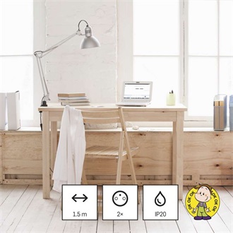 Emos P0221U 1,5m 2xAC/2xUSB/1xType-C fehér elosztó