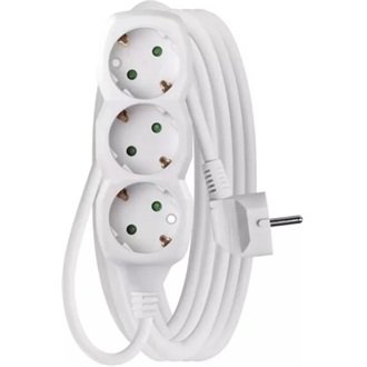 Emos P0325R 3db villásdugó CEE 7/3 (EU) elosztó 5m fehér