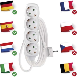 Emos P0423R 4 aljzat 3méter 1,5mm2 fehér hosszabbító