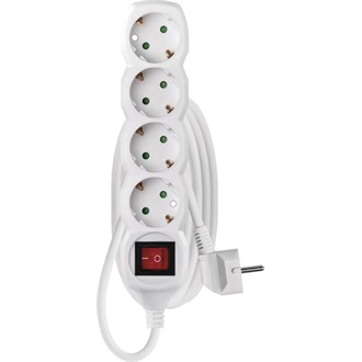 Emos P1422 4 aljzat 2méter 1mm2 kapcsolós fehér elosztó