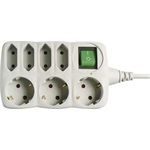 Emos PS1721 3+4 aljzat 1,5méter 1mm2 kapcsolós fehér elosztó