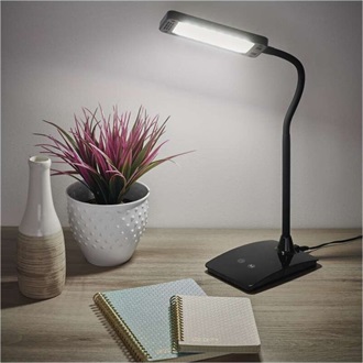 Emos Z7599B Eddy fekete asztali LED lámpa