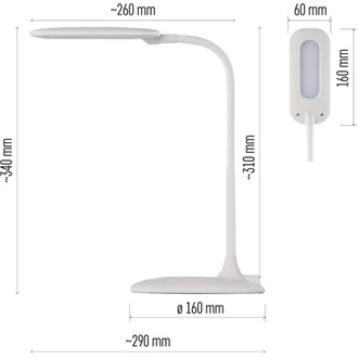 Emos Z7602W LED Stella fehér asztali  lámpa