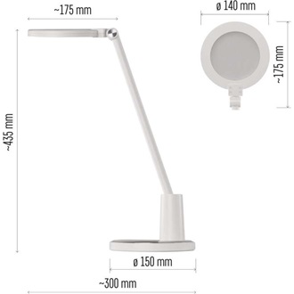 Emos Z7620W Wesley fehér LED asztali lámpa