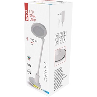 Emos Z7620W Wesley fehér LED asztali lámpa